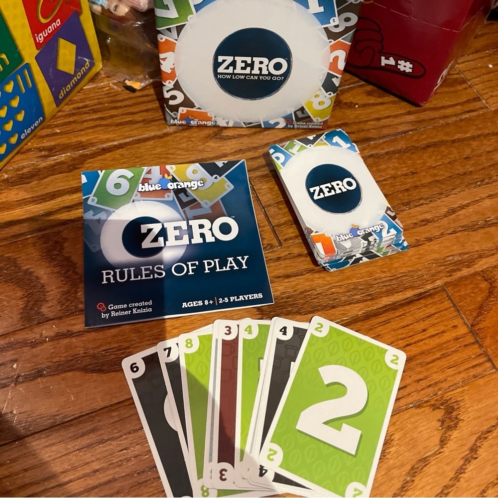 Zero Card Game for Kids - Blue Orange
